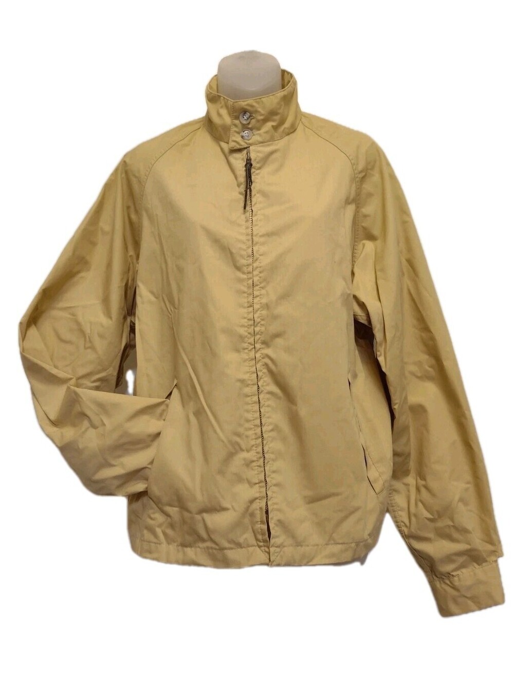 Vintage 1970s Mens English Squire Jacket 44L Harrington Talon Khaki